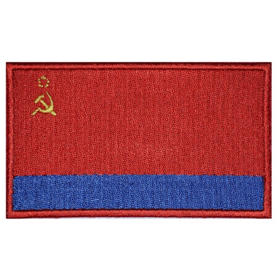 Aserbaidschan UdSSR Flagge gestickt Sowjetunion Patch