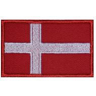 Denmark Country Flag Embroidered Sewn Patch #1