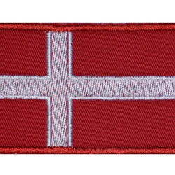 Denmark Country Flag Embroidered Sewn Patch #1