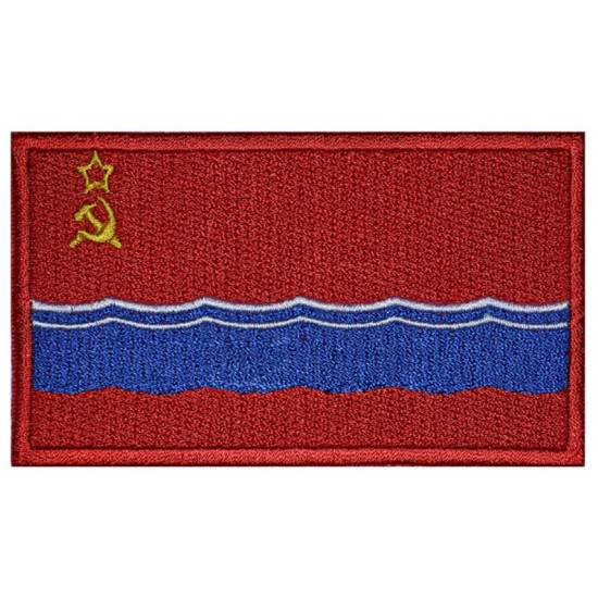 Patch ricamata con bandiera dell'Unione Sovietica SSR estone URSS CCCP