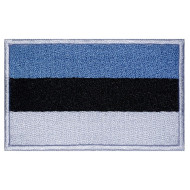 Parche bordado país hecho a mano de la bandera de Estonia # 1