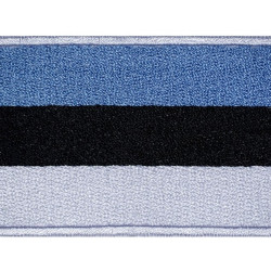 Parche bordado país hecho a mano de la bandera de Estonia # 1