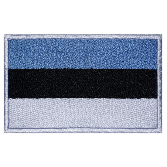 Parche bordado país hecho a mano de la bandera de Estonia # 1