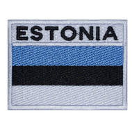 Toppa # 3 del paese fatta a mano ricamata bandiera dell'Estonia