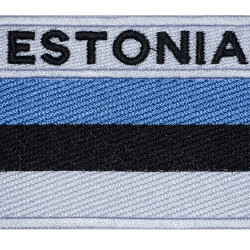 Parche bordado país hecho a mano de la bandera de Estonia # 3