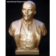 Busto de oro soviético del revolucionario ruso comunista Lenin