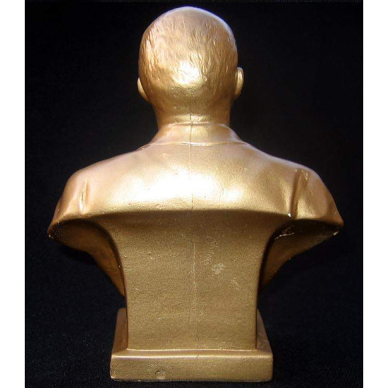 Busto de oro soviético del revolucionario ruso comunista Lenin