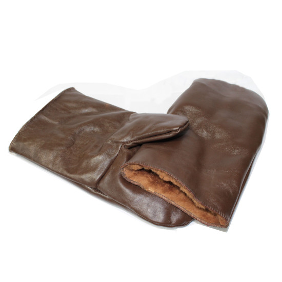 Mitaines en cuir Navy Fleet marron gants d'hiver Mitaines en cuir Navy Fleet marron gants d'hiver
