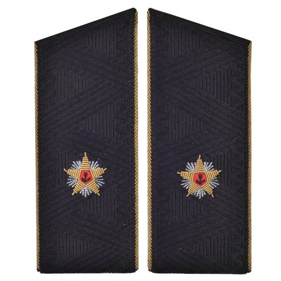 Soviet Naval Counter ADMIRAL tägliche Schulterplatten schwarze Schulterklappen