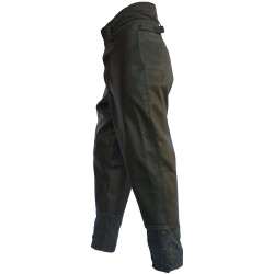Soviet Union black pants Leather outfit trousers for Officers