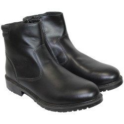 Demi-season Russian Ankle boots for Modern Officers black leather footwear