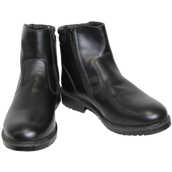 Demi-season Russian Ankle boots for Modern Officers black leather footwear