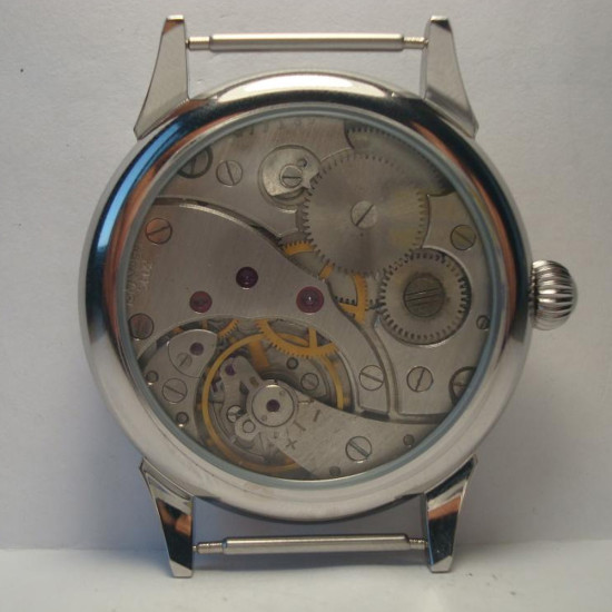 ソ連 Molnija 時計「ザ マップ」ソビエト機械式 18 宝石透明腕時計