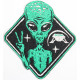Space Alien Embroidery Area 51 Invader Parche cosido en la manga