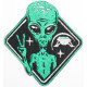 Space Alien Embroidery Area 51 Invader Sew-on Sleeve patch