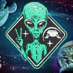 Toppa da cucire con invasore Space 51 Alien Embroidery Area 51