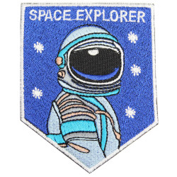 Space Explorer Sew-on Sleeve Embroidered Handmade Patch
