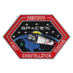 SpaceX Orbcomm First Space Mission Falcon Space Flight Elon Musk Embroidered Sleeve patch