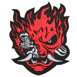 CYBERPUNK 2077 Demon Samurai Chrom-Rockband Embroidered Sew-on Patch