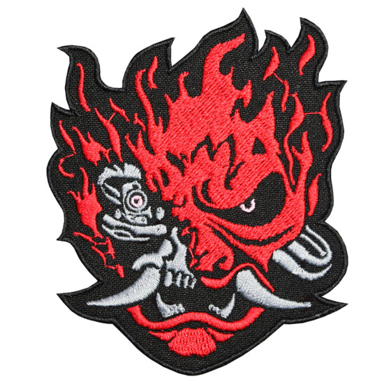 CYBERPUNK 2077 Demon Samurai chrome rock band Embroidered Sew-on patch