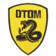 Airsoft Game "DTOM" Don't Tread On me Sew-on Moral Snake patch