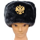 Sombrero de piel gris Oficiales soviéticos Ejército rojo Sombrero ushanka de invierno con orejeras