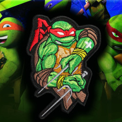 Parche bordado para coser / planchar de TMNT Raphael Sai