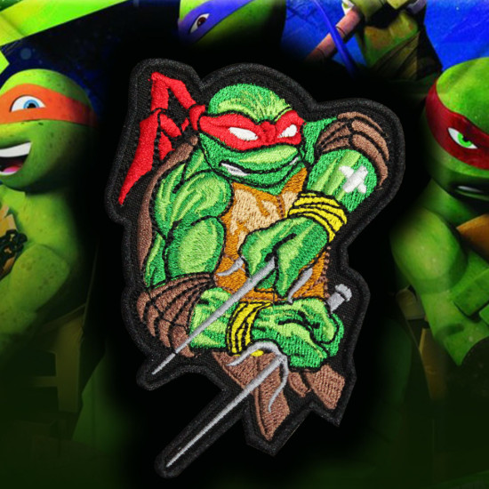 TMNT Raphael Sai ricamo cucire / toppa termoadesiva