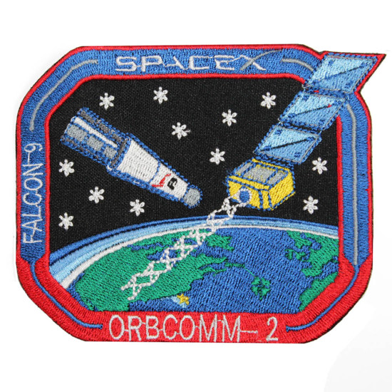 SpaceX Orbcomm 2 Falcon Raumfahrt Elon Musk Stickerei Ärmel Patch