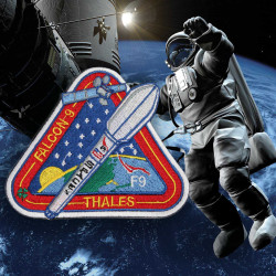 SpaceX US Space Mission Falcon 9 Thales manica cucito Elon Musk patch