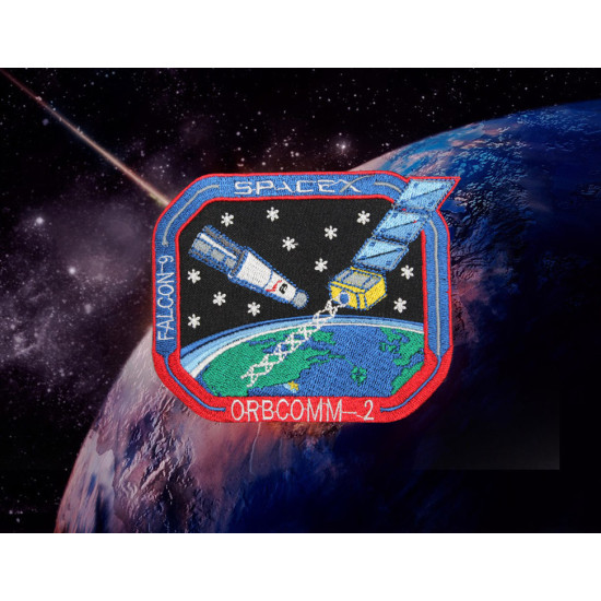 Patch manica manica ricamata SpaceX Orbcomm 2 Falcon Space Flight Elon Musk