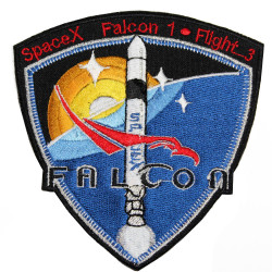 SpaceX Mission Falcon 1 Le premier patch de broderie à coudre brodé pour le premier vol spatial