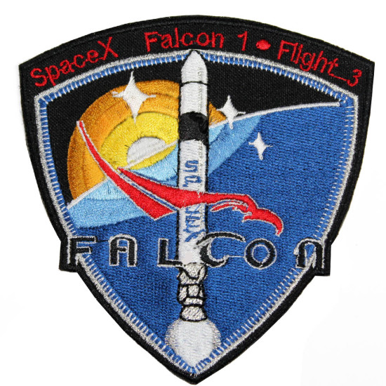 SpaceX Mission Falcon 1 Der erste auf dem Raumflug bestickte Patch für aufgenähte Uniform