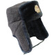 Vintage Soviet Army Blue hat Officer's Earflap Warm Winter Ushanka Genuine Military trapper hat