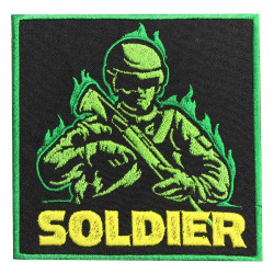 Parche para coser con mangas bordadas de soldados de las Fuerzas Armadas