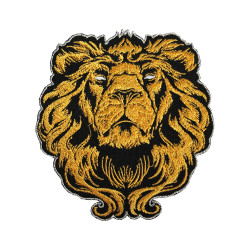 Lion King of beasts embroidered Iron-on / Velcro patch