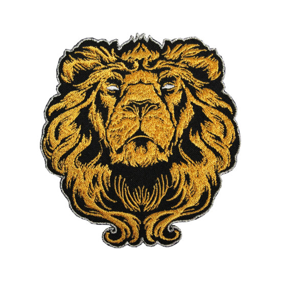 Lion King of beasts embroidered Iron-on / Velcro patch