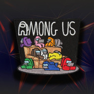 AMONG US Whole crew chilling embroidery Crewmates patch