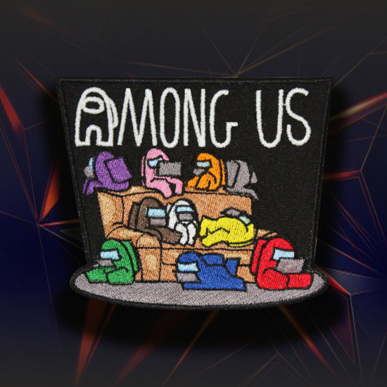 AMONG US Whole crew chilling embroidery Crewmates patch