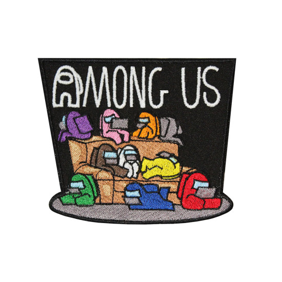 AMONG US Whole crew chilling embroidery Crewmates patch