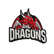 Red Dragon embroidery Iron-on/Velcro Fire patch