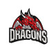 Patch thermocollant / Velcro Fire brodé Dragon rouge # 1