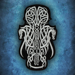 Mjolnir Thor's Hammer Embroidered Serpent Patch