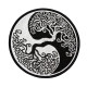 ユグドラシルの刺繡世界樹北欧アイアンオン/ベルクロパッチ