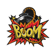 Fire BOOM Embroidery Velcro / Iron-on Patch