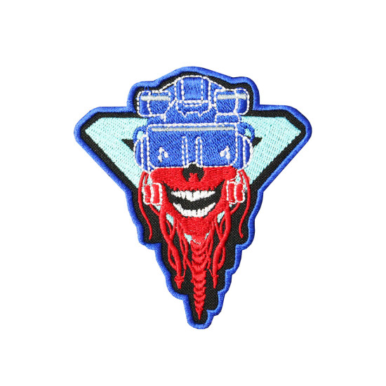 Cyberpunk 2077 Skull Monster Stickerei Klettverschluss / Bügelbild