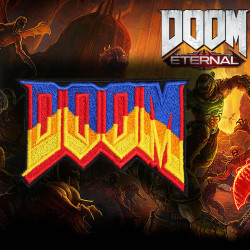 Emblème de broderie de jeu d'ordinateur Doom Eternal Velcro / Patch thermocollant