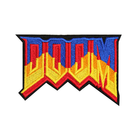 Emblème de broderie de jeu d'ordinateur Doom Eternal Velcro / Patch thermocollant