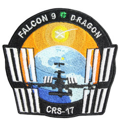 SpaceX CRS-17 Space Dragon Mission Falcon-9 Patch manica cucita Nasa