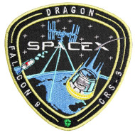 SpaceX CRS-3 Falcon 9 Dragon Spaceship NASA Mission Elon Muskスリーブパッチ